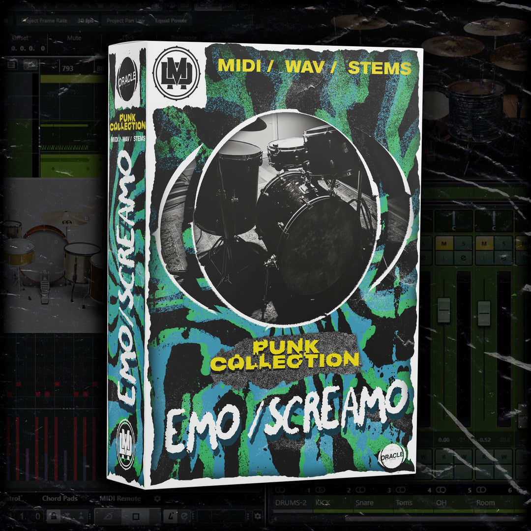 VOL 10 EMO SCREAMO 10 SONG DRUM PACK - DRUMMIDI.COM