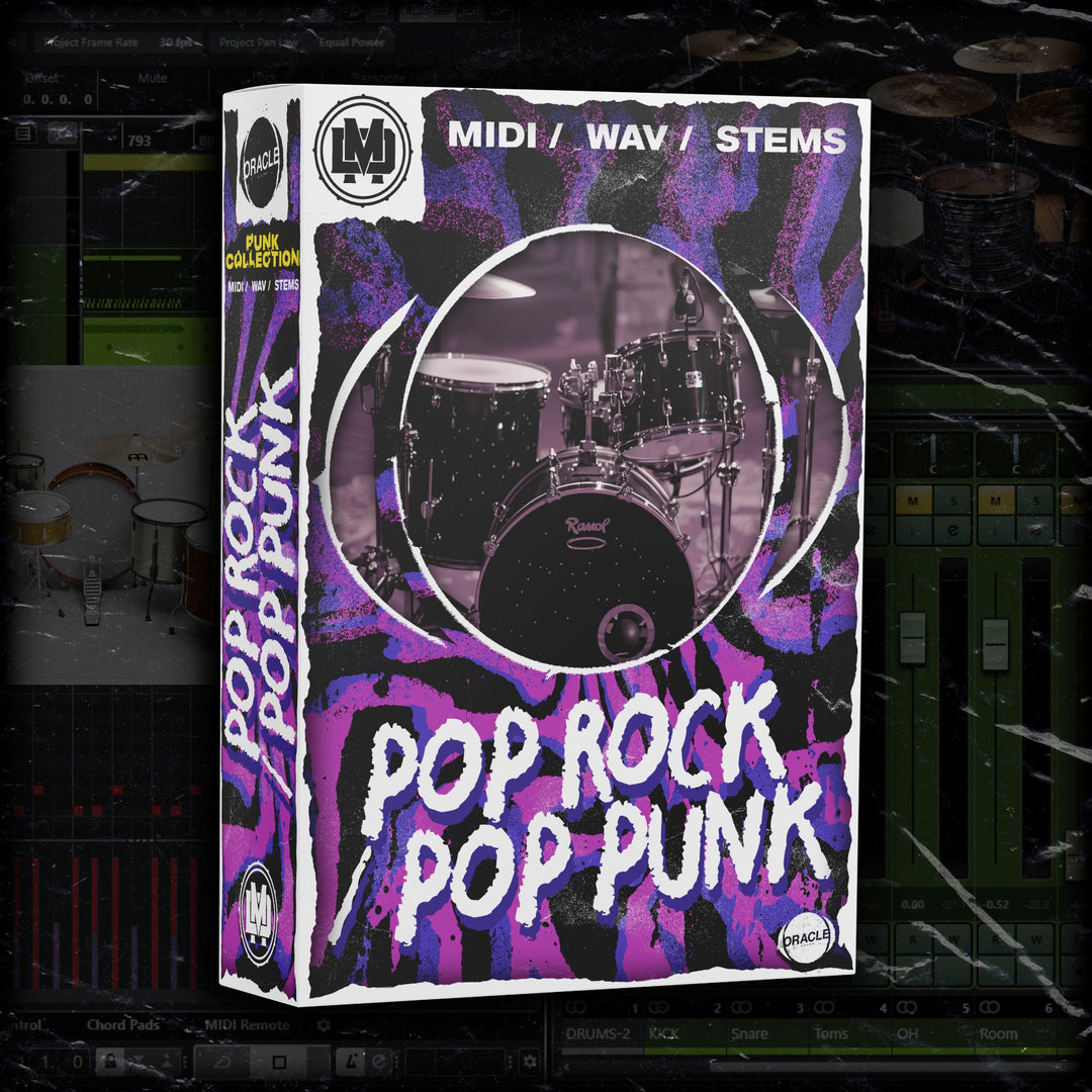 VOL 14 - POP ROCK / POP PUNK 10 SONG DRUM PACK - DRUMMIDI.COM